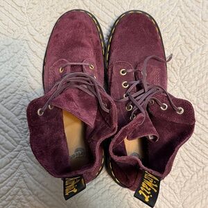 Dr. Martens Men’s Plum Suede Combat Boots